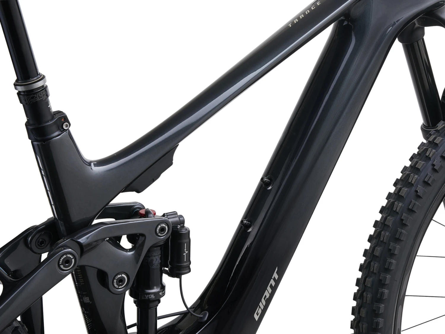 Giant TRANCE X ADVANCED E+ ELITE 1 - Carbon Electric Mountain Bike - 2023 - Gunmetal Black - Afbeelding 17